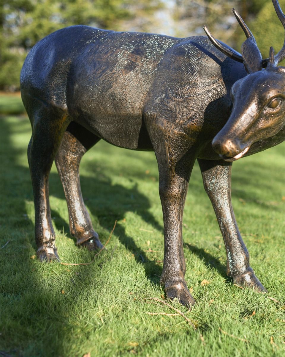 Close Up Of "Magnus" Buck Sculpture In Situ 