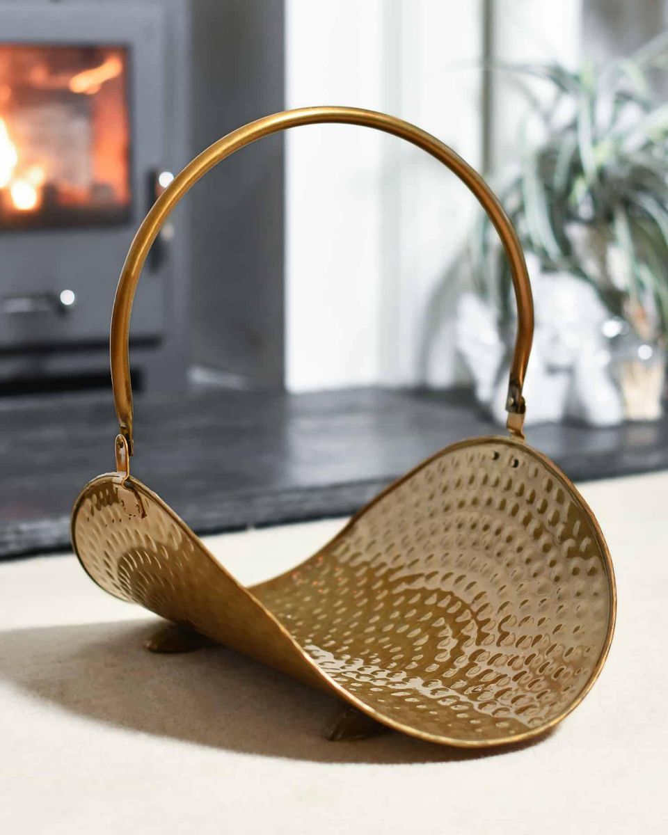 Empty Buckley Log Basket or Log Holder