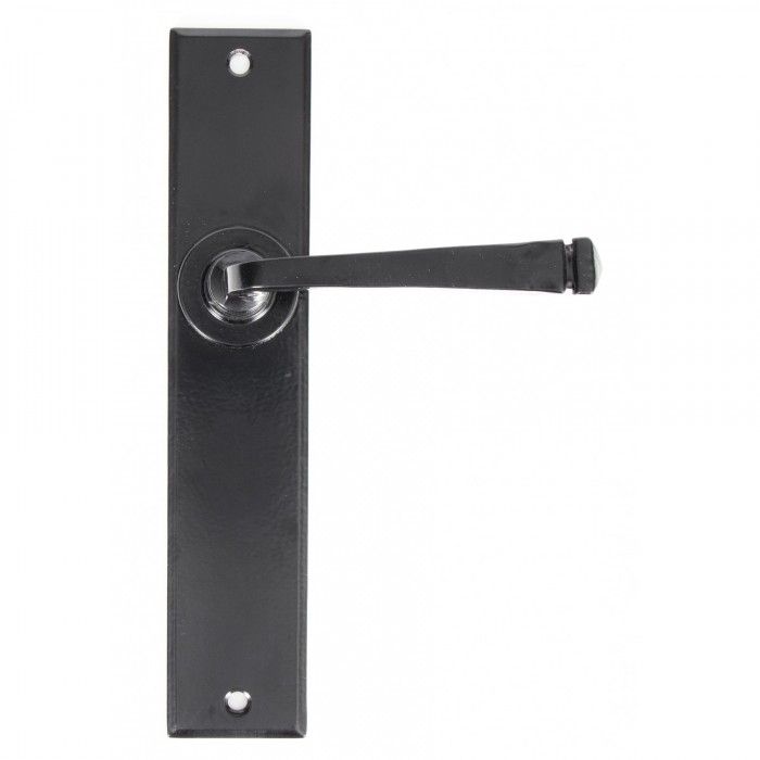 Large Lever Handle Set Finished In Black Large Lever Handle Set Finished In Black