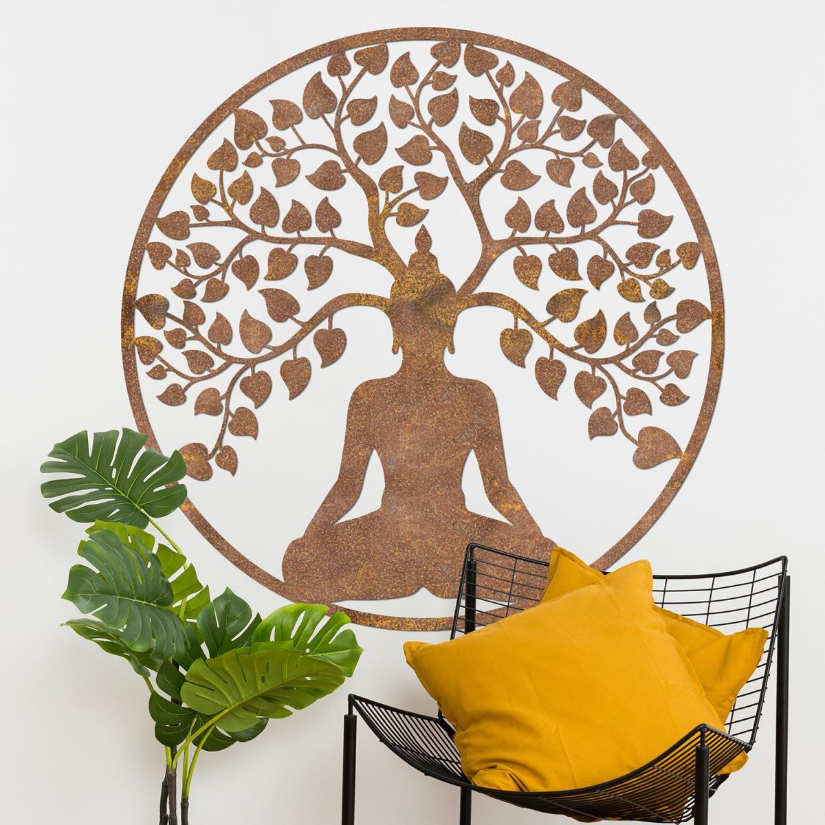 "Buddha Tree" Rustic Wall Art in Situ in the Home "Buddha Tree" Rustic Wall Art in Situ in the Home