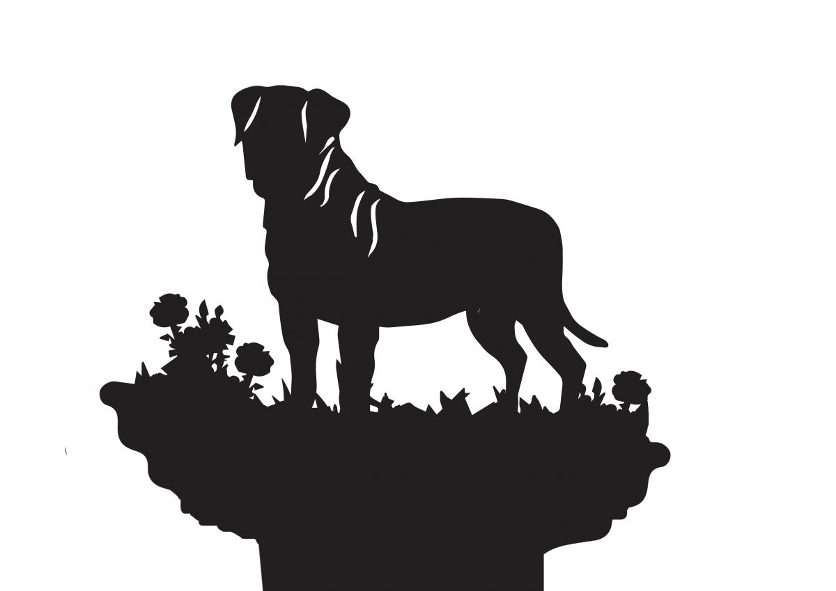 Bullmastiff dog weathervane motif