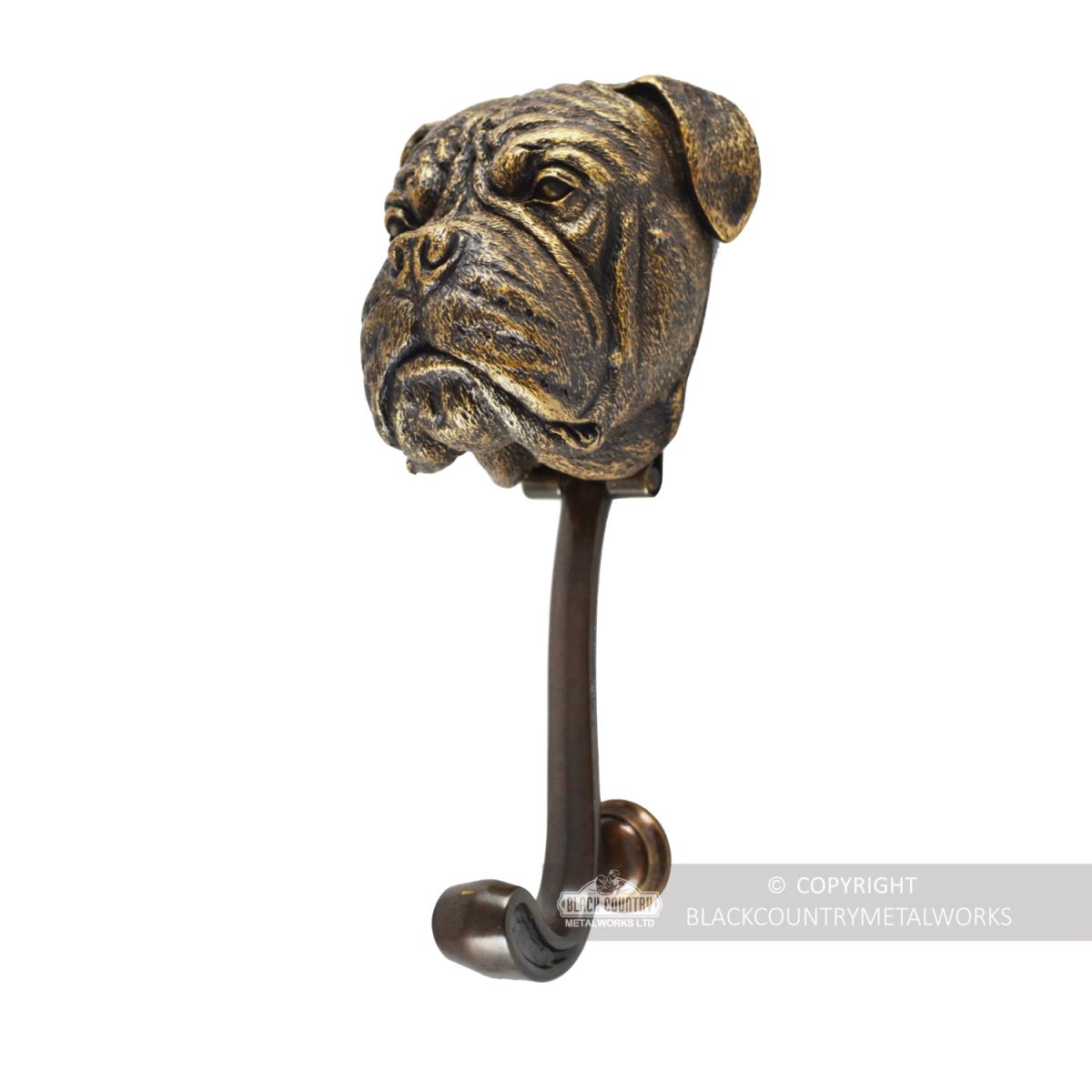 Bullmastiff Door Knocker in a Bronze Finish