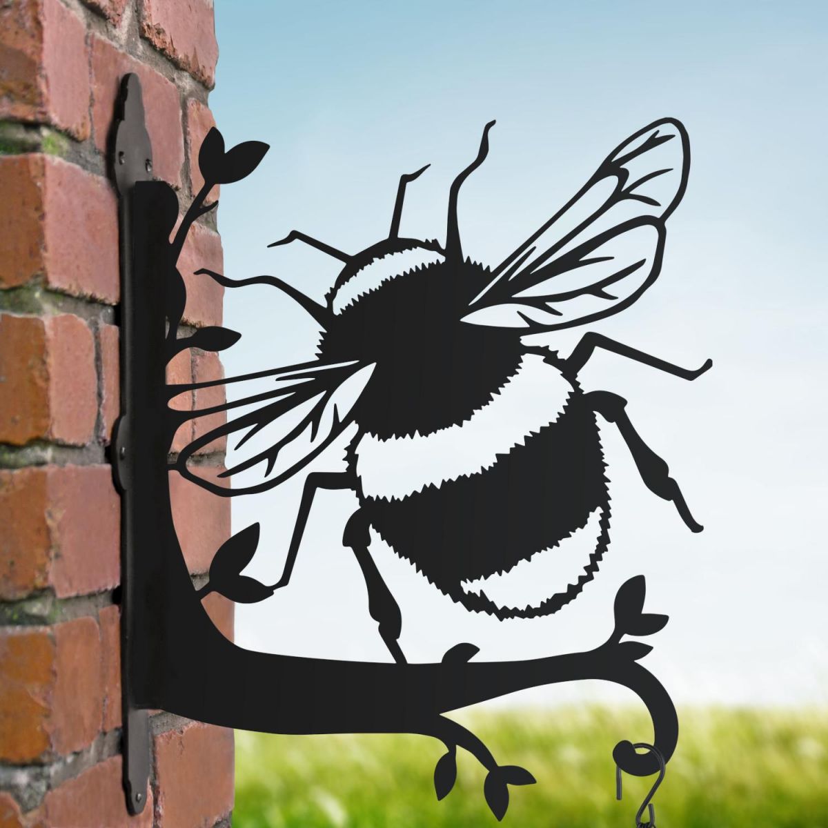 Hanging Basket Bracket with Bumblebee Motif