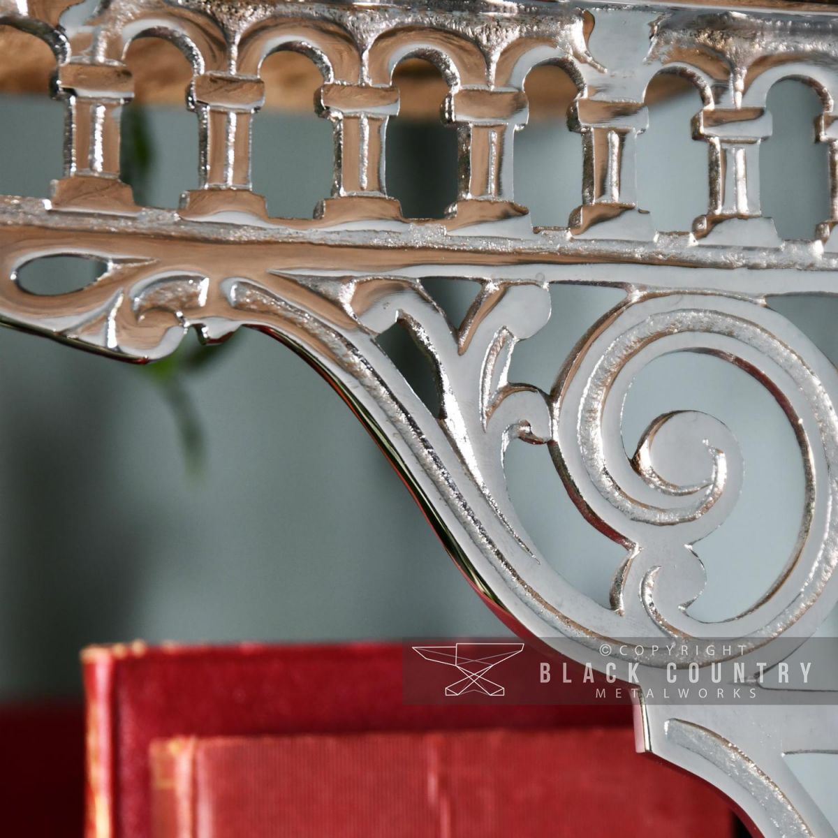 Bright Chrome Shelf bracket - Railway design