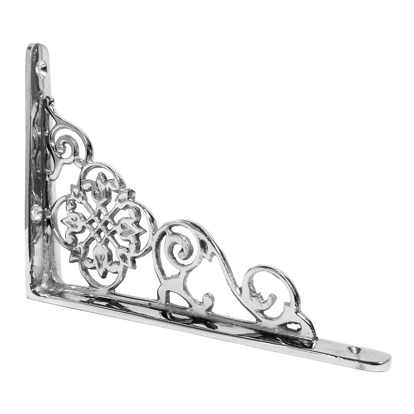Bright Chrome shelf bracket Solid brass