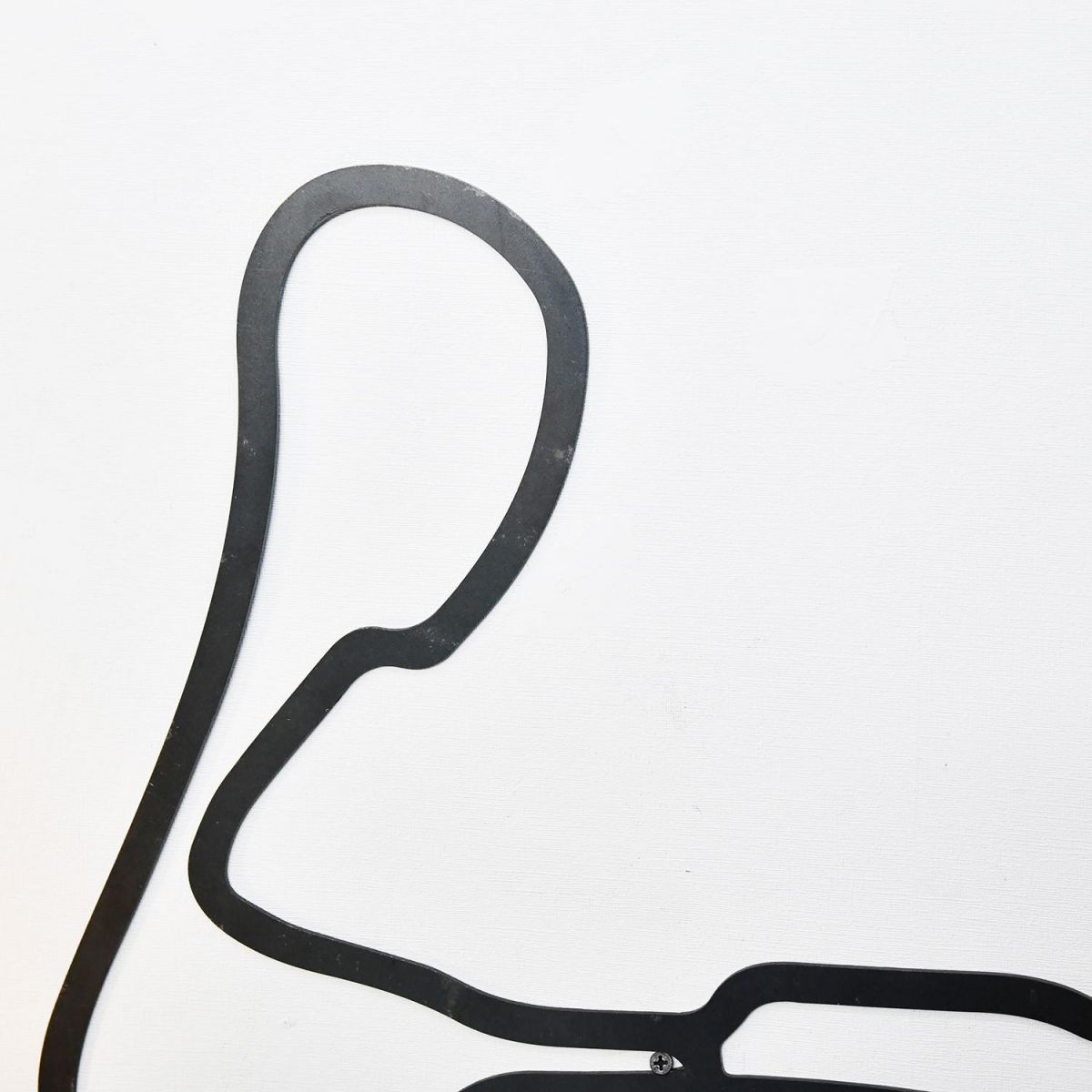 Close-up of the Finish on the Cadwell Park Race Track Natural Steel Wall Art