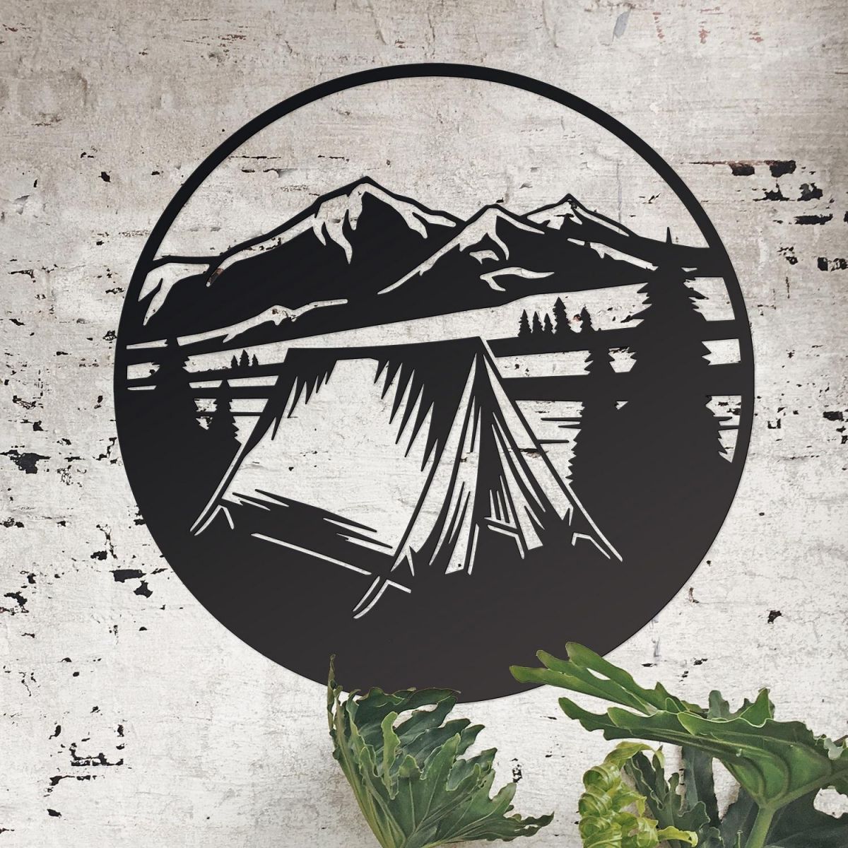 Black Camping Wall Art 