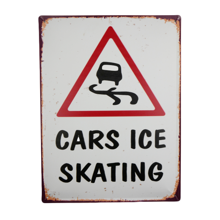 "Cars Ice Skating" Wall Sign