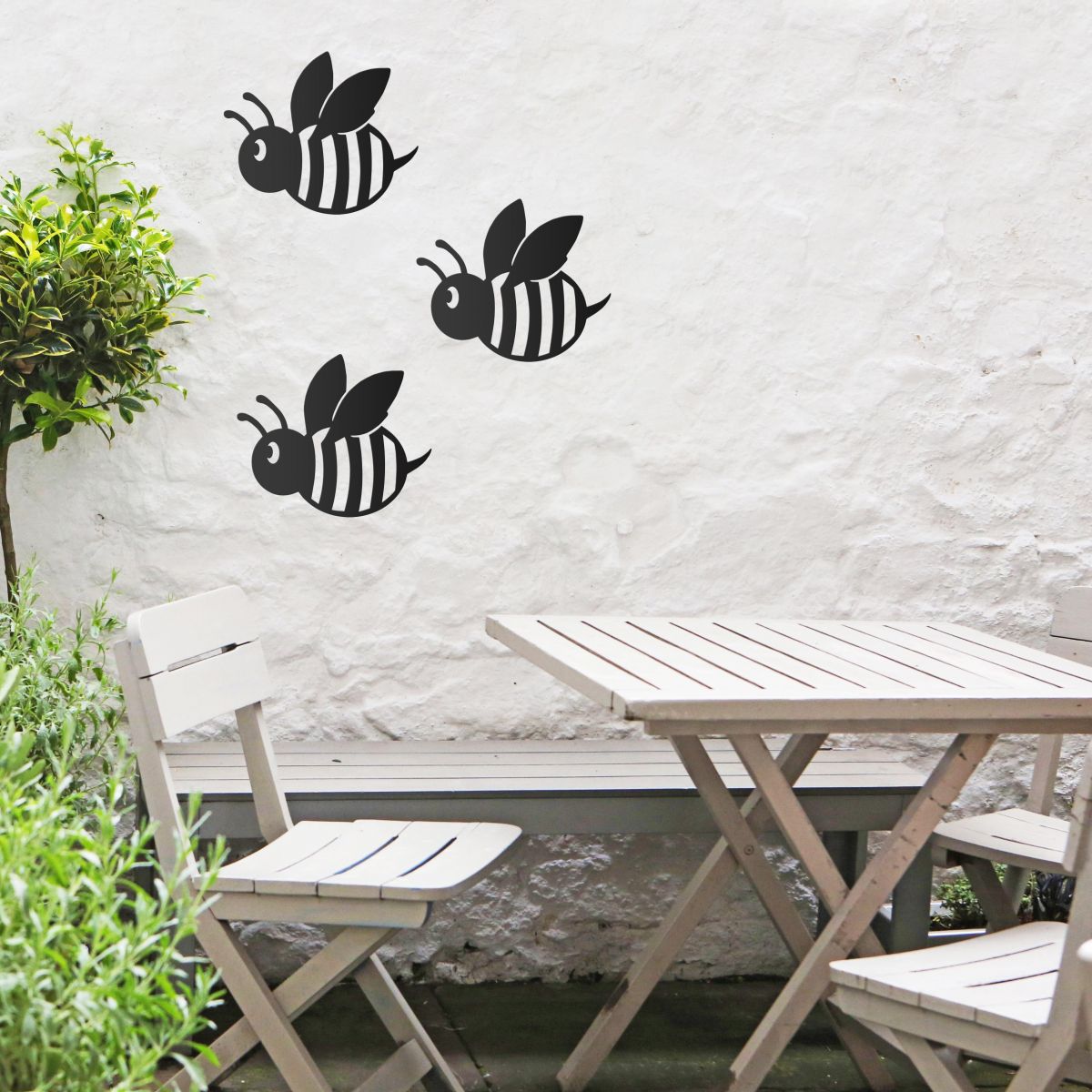 Cartoon Bee in Black Wall Art 
