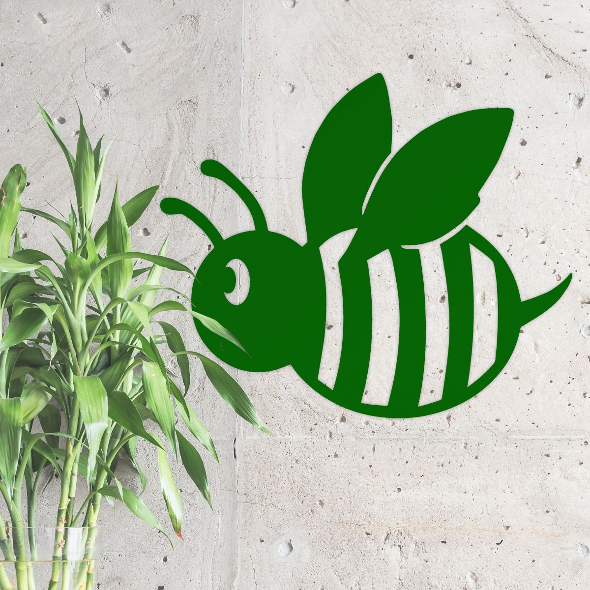 Cartoon Bee in Green Finish 