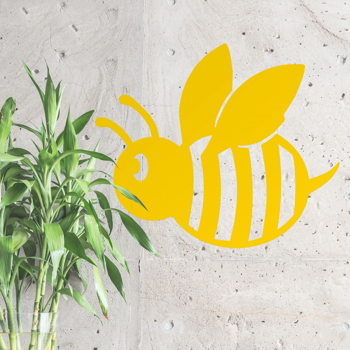 Yellow Cartoon Bee Wall Art 