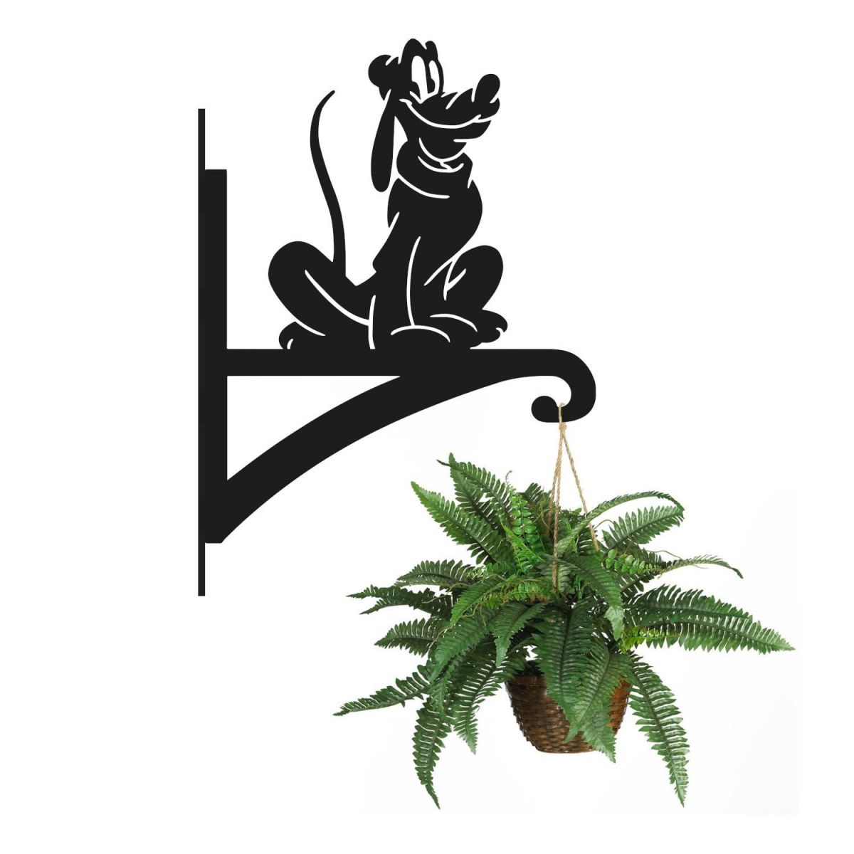 Mounted Cartoon "Bloodhound" Dog Hanging Basket Bracket