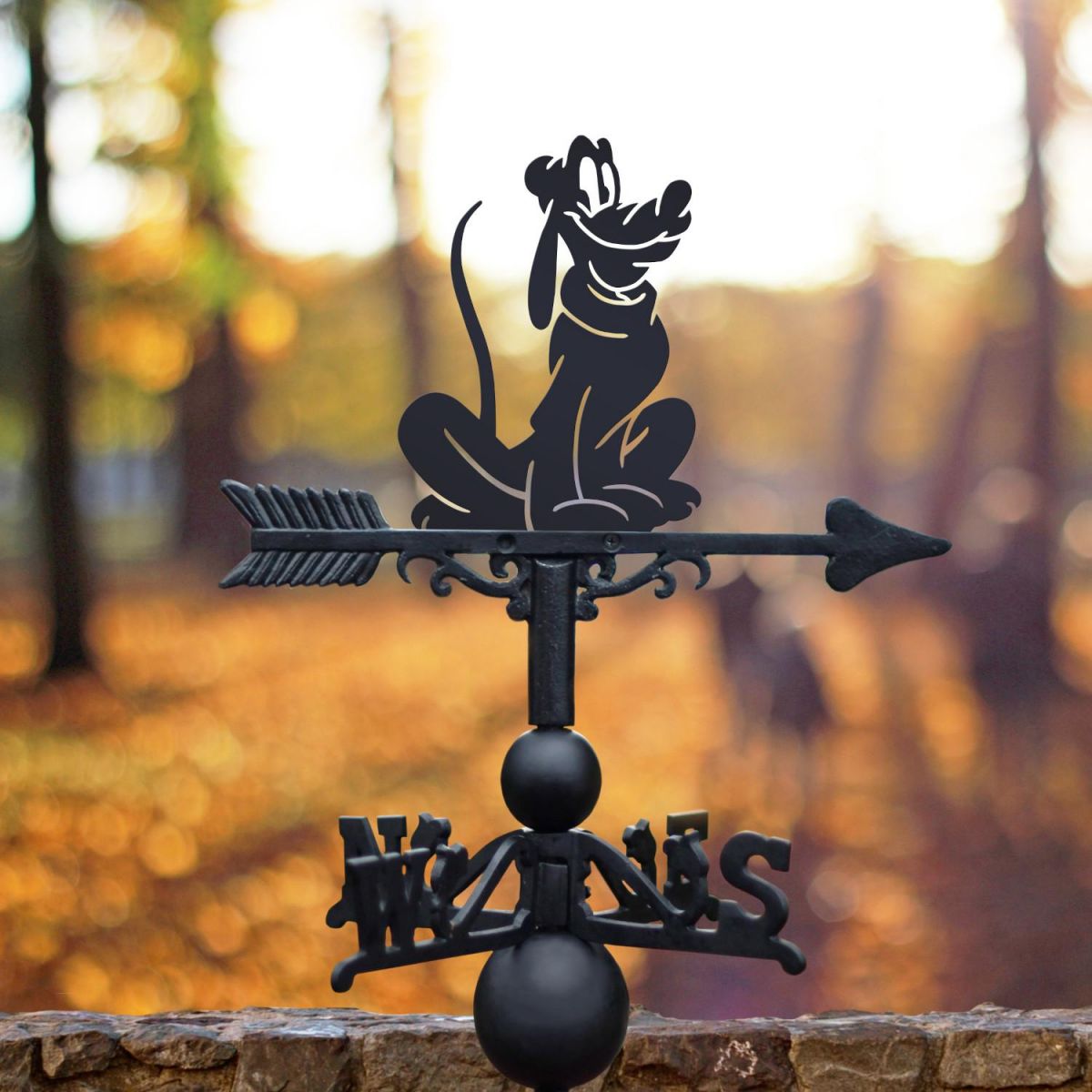 Cast Iron & Steel Weathervane with Cartoon Bloodhound Dog Topper