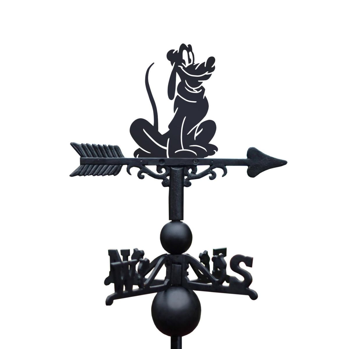 Cartoon Bloodhound Dog Weathervane on White Background