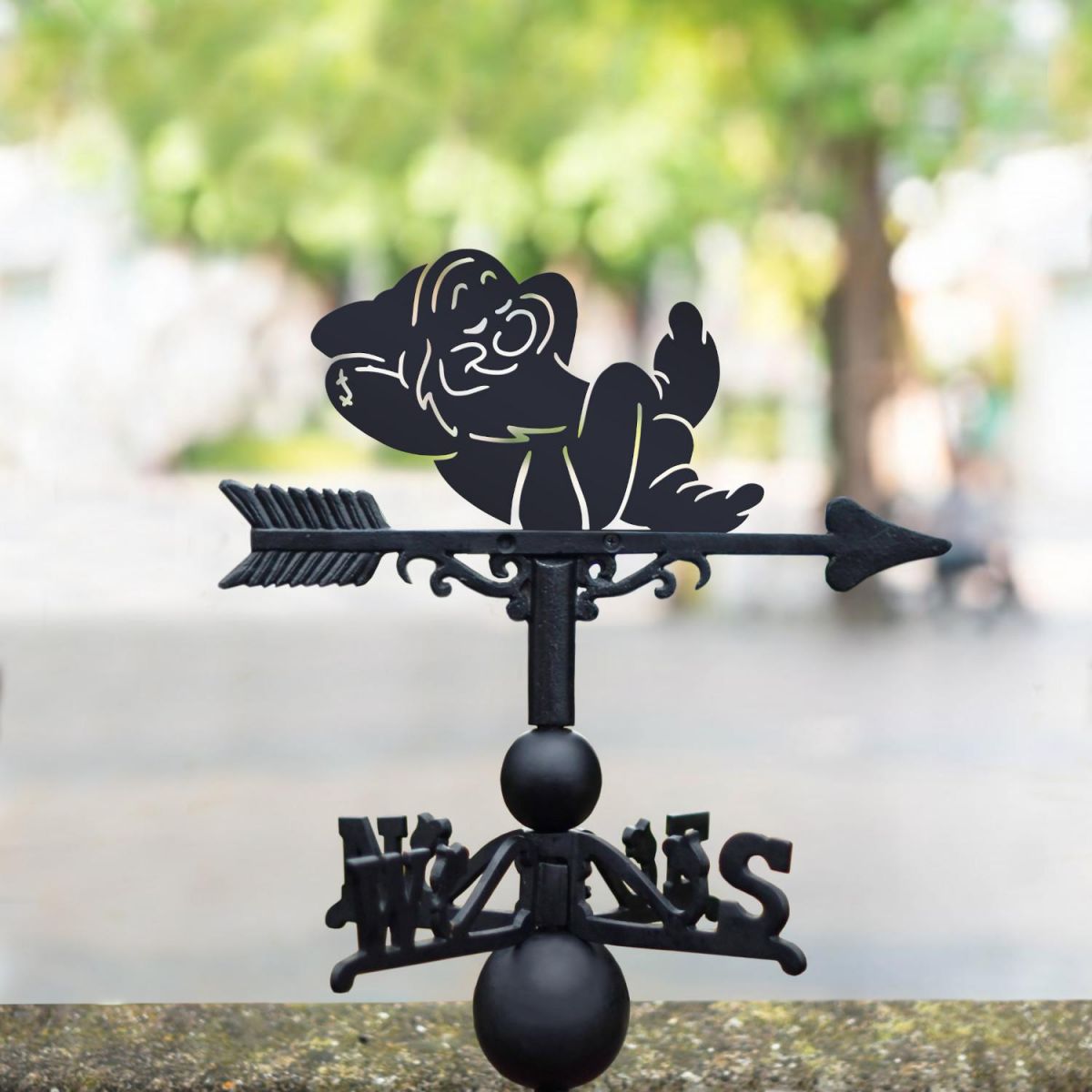 Cartoon "Sleeping" Dwarf Weathervane