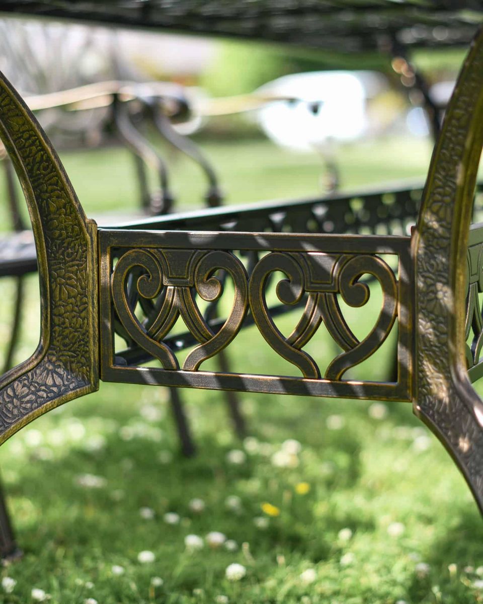 Close-Up of Leg Supports for Eight Seater Table & Chair Set