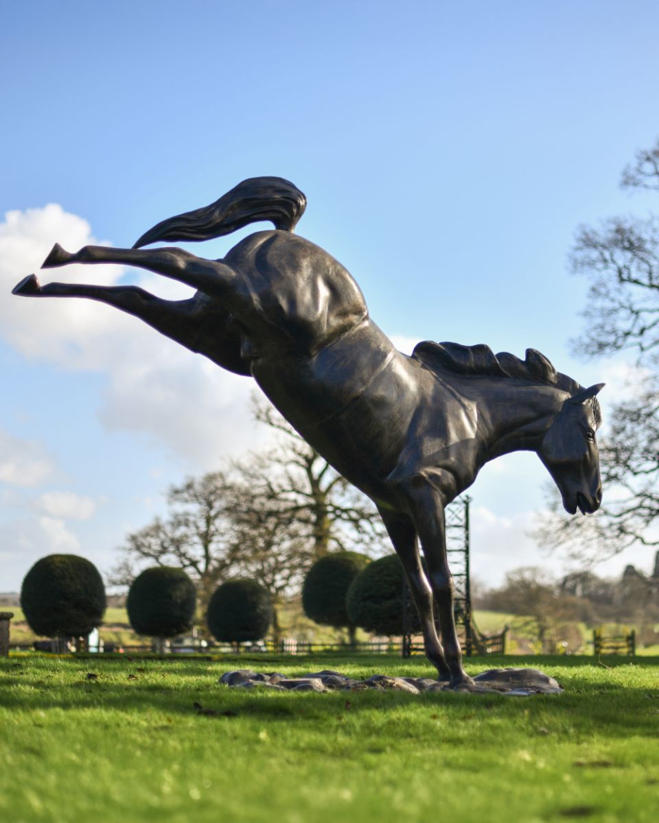 Side Of The Bucking Horse Sculpture