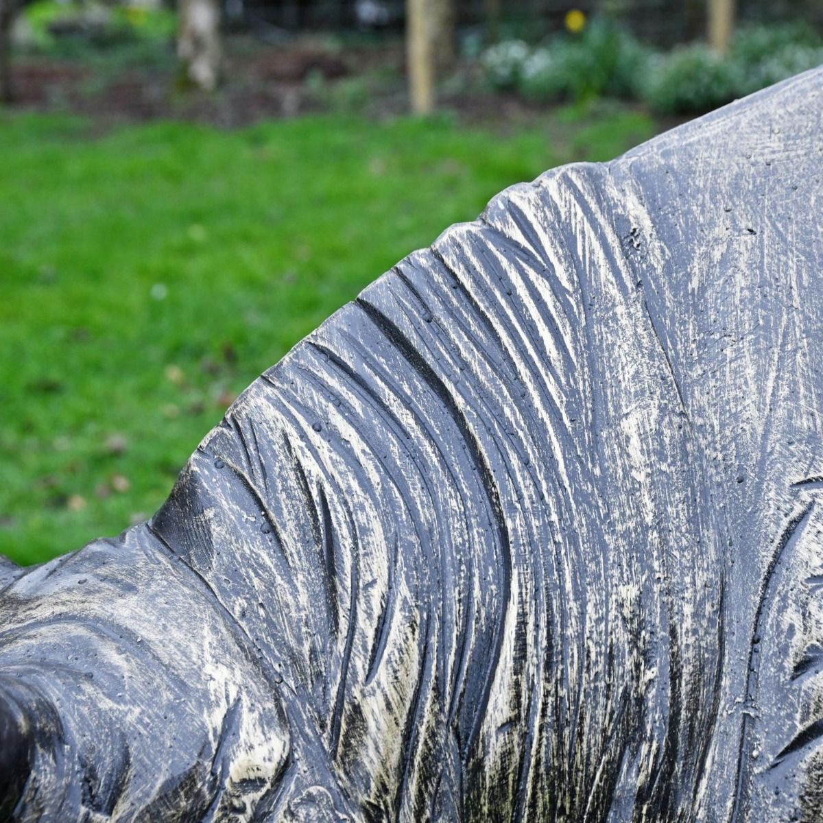 Cast Aluminium "Colossus" African Baby Rhino Garden Sculpture in Brushed Bronze