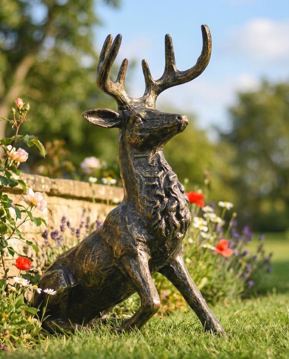 Cast Aluminium "Henry" Buck Sculpture - Looking Forward dgital illustration