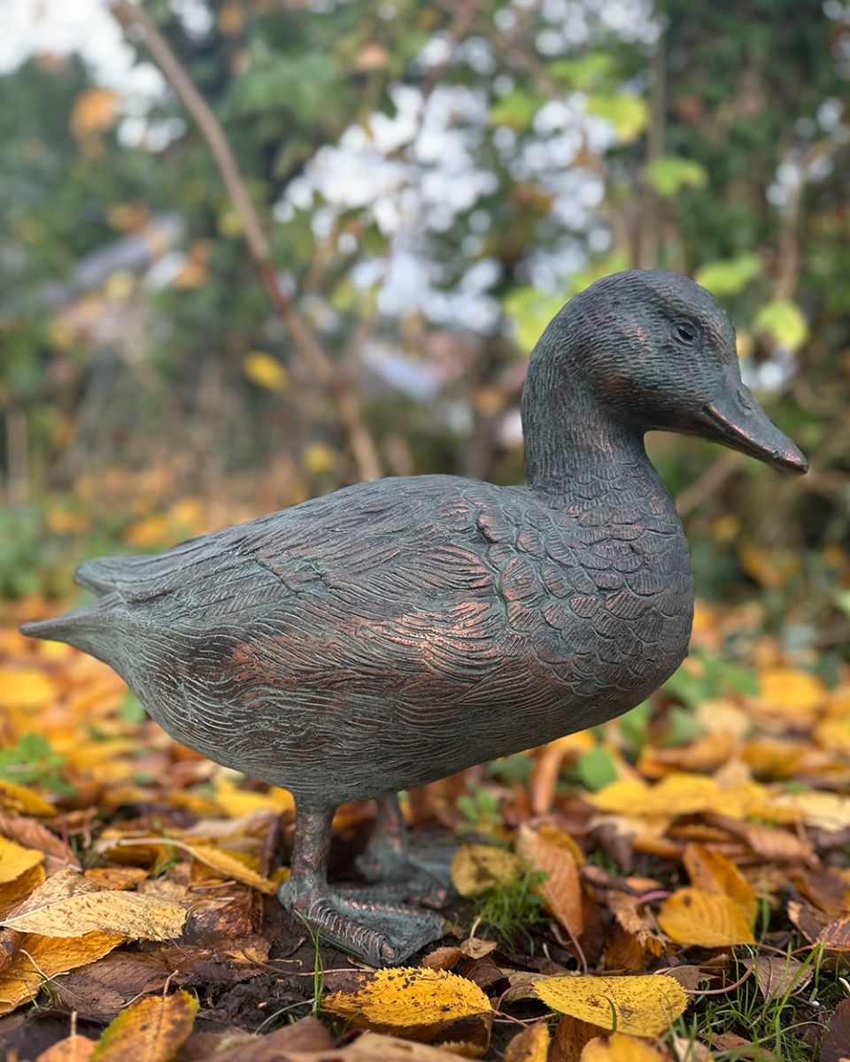 Puddles The Duck Garden Sculpture In Verdigris Puddles The Duck Garden Sculpture In Verdigris