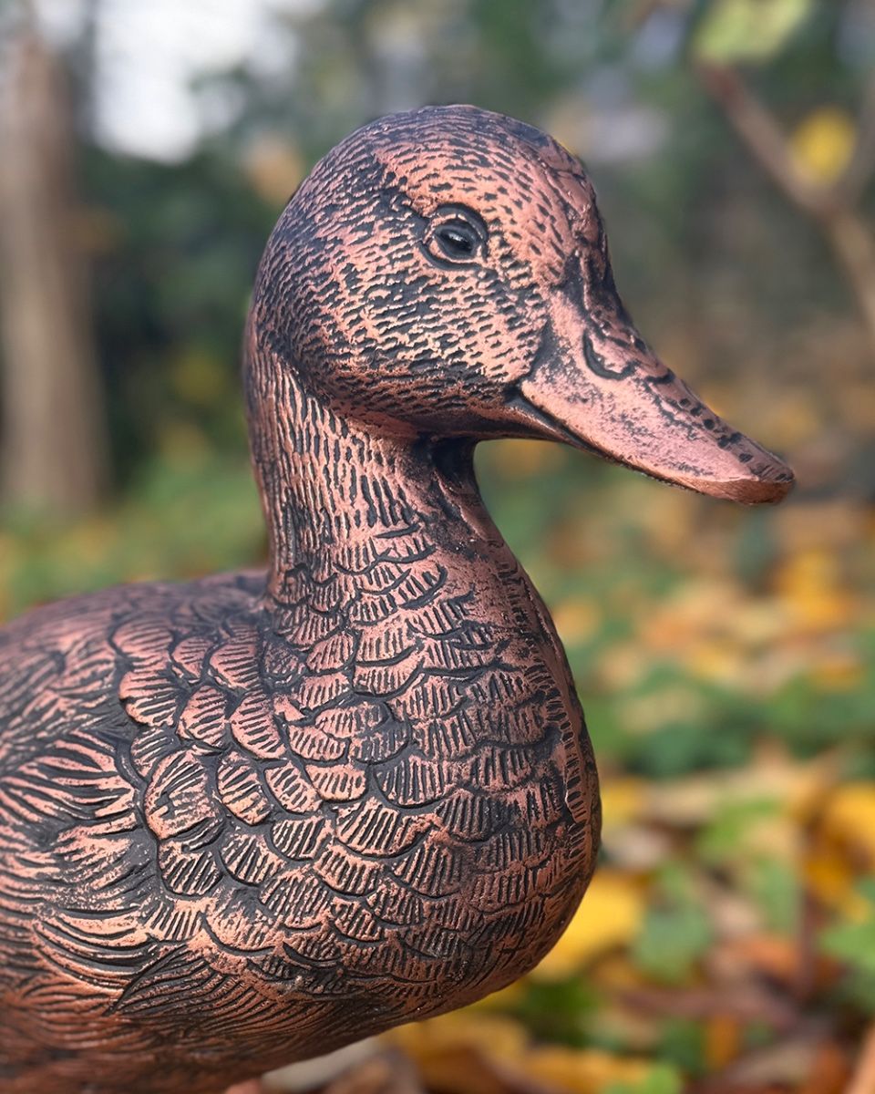Close Up Of The Cast Aluminium Duck Sculpture Close Up Of The Cast Aluminium Duck Sculpture