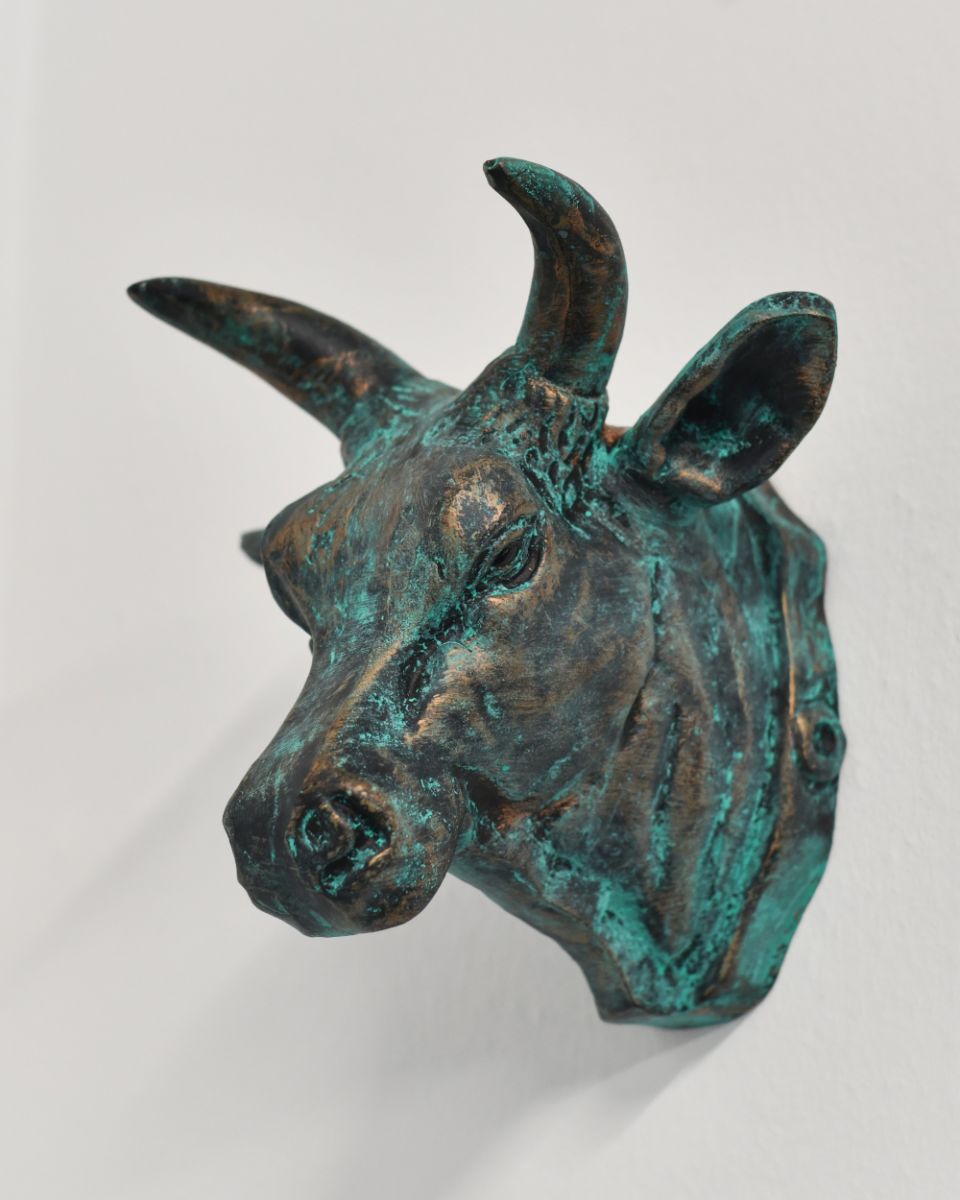 Side Of The Cast Aluminium Bull Face