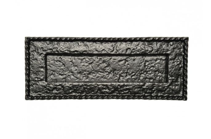 Cast Iron Black Letter Plate With Scrolled Edge Cast Iron Black Letter Plate With Scrolled Edge