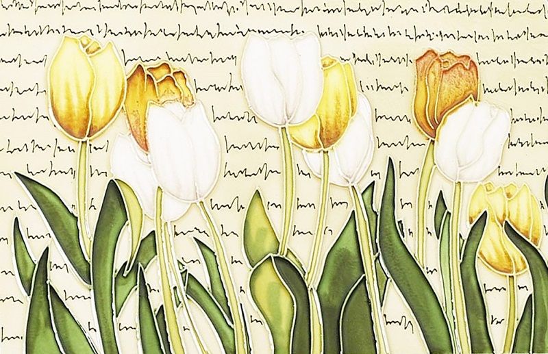 Tulips from Amsterdam, Iron & Ceramic Tray