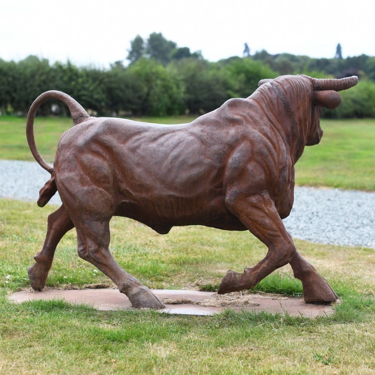 “Shepherds Hill” Rustic Bull Garden Sculpture