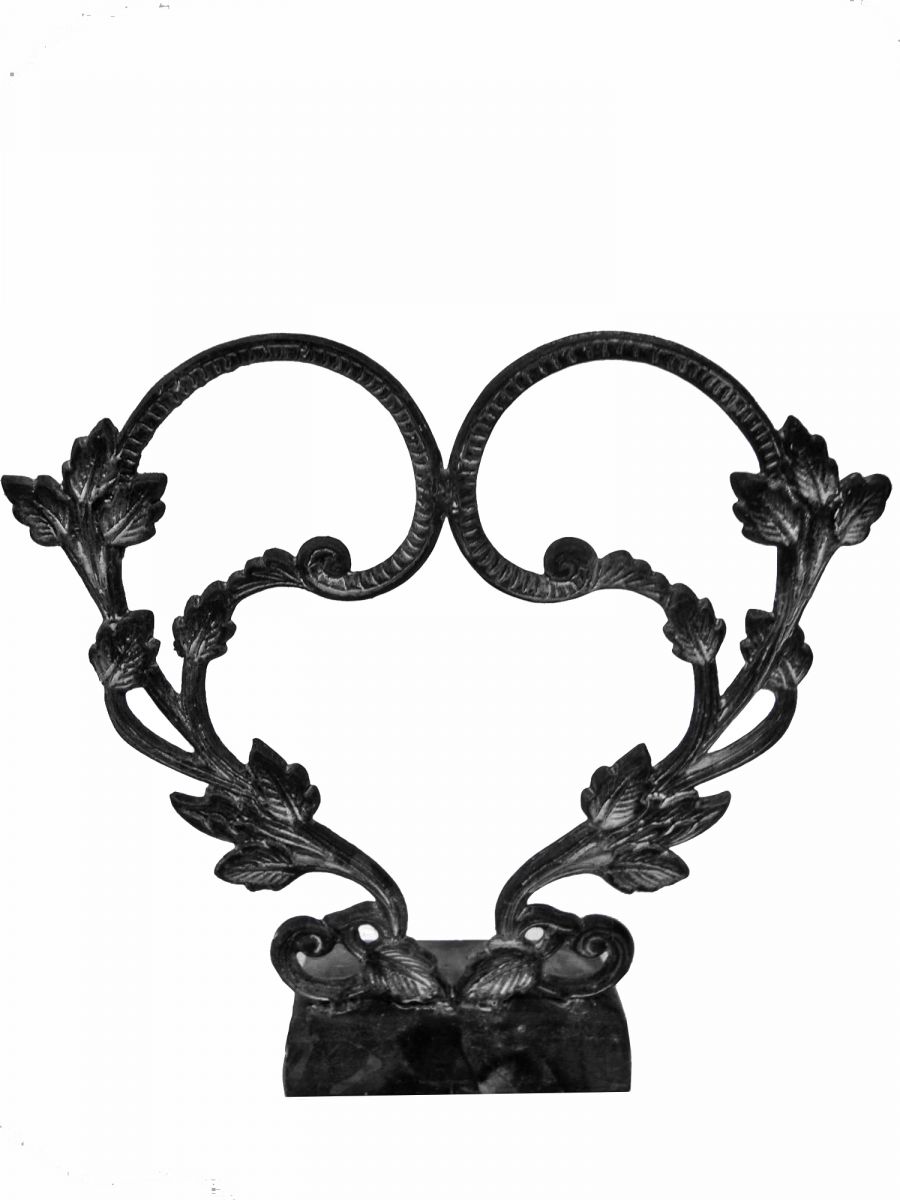 Cast Iron Florentine Heart Door Stop Cast Iron Florentine Heart Door Stop
