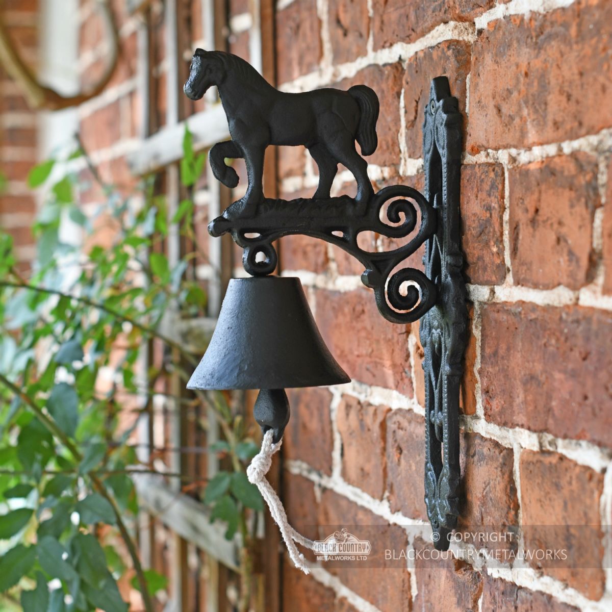 Cast Iron Garden Bell - Horse