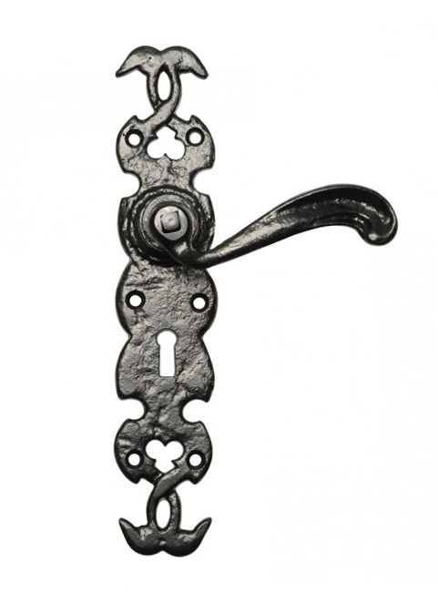 "Galetti" Cast Iron Ornate Lever Handles With Keyhole