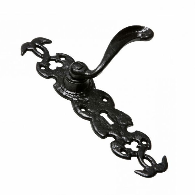 "Galetti" Cast Iron Ornate Lever Handles With Keyhole