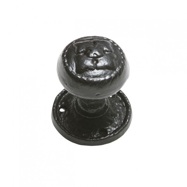Cast Iron Ornate Patterned Door Knob Set