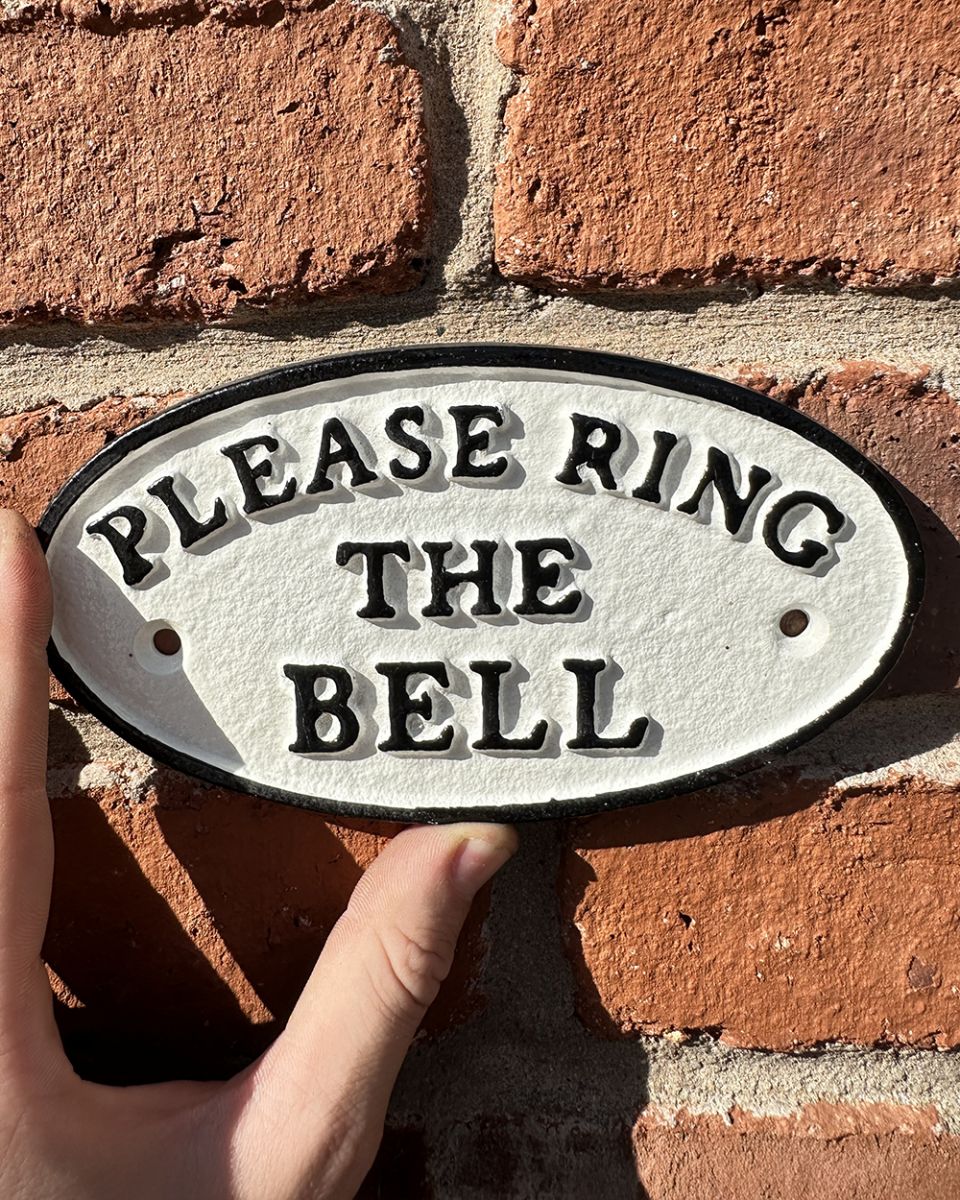 Cast Iron "Please Ring the Bell" Sign