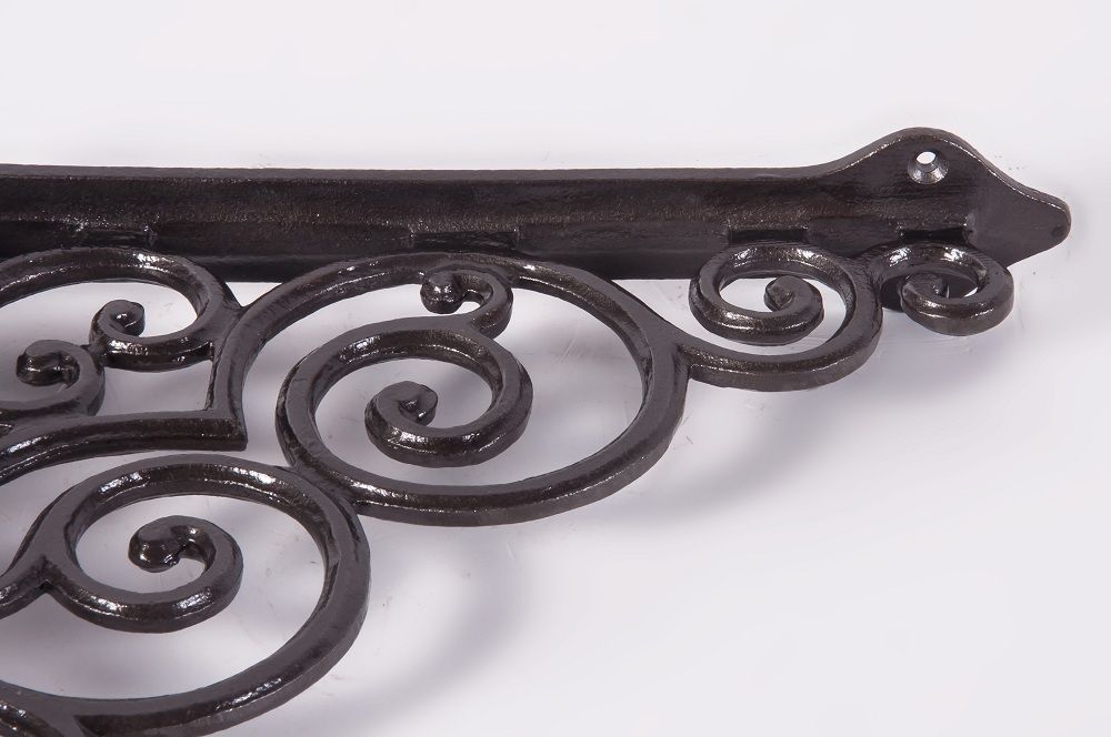 "Paradise House" Cast Iron Scroll Shelf Bracket 27 x 25cm
