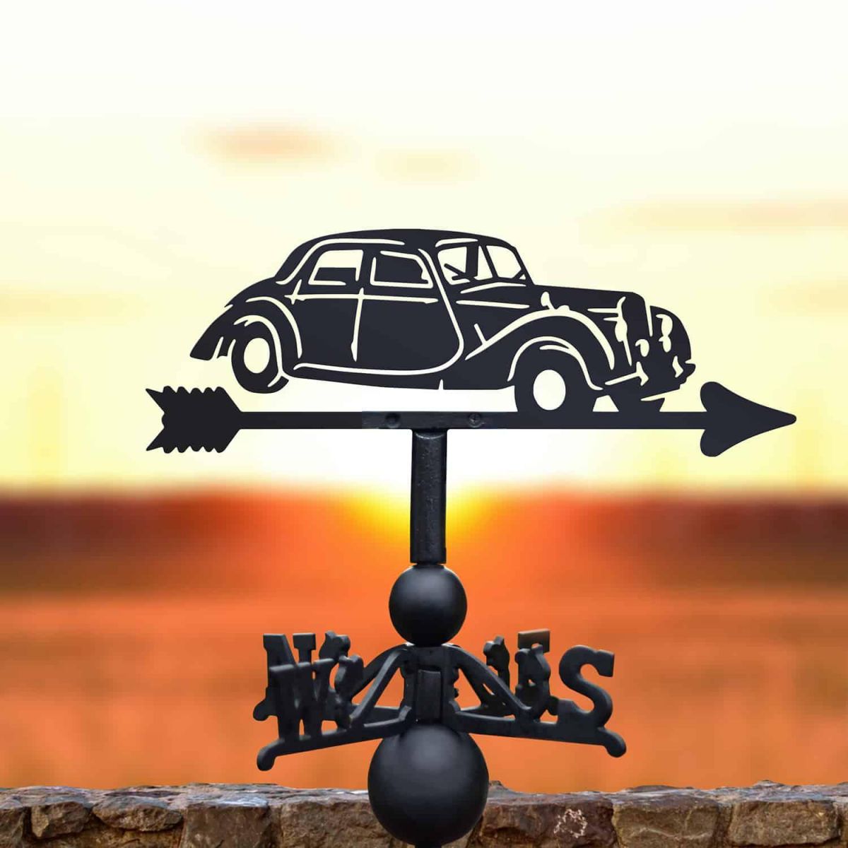 Cast Iron & Steel Weathervane with 1952 Riley RM Motif