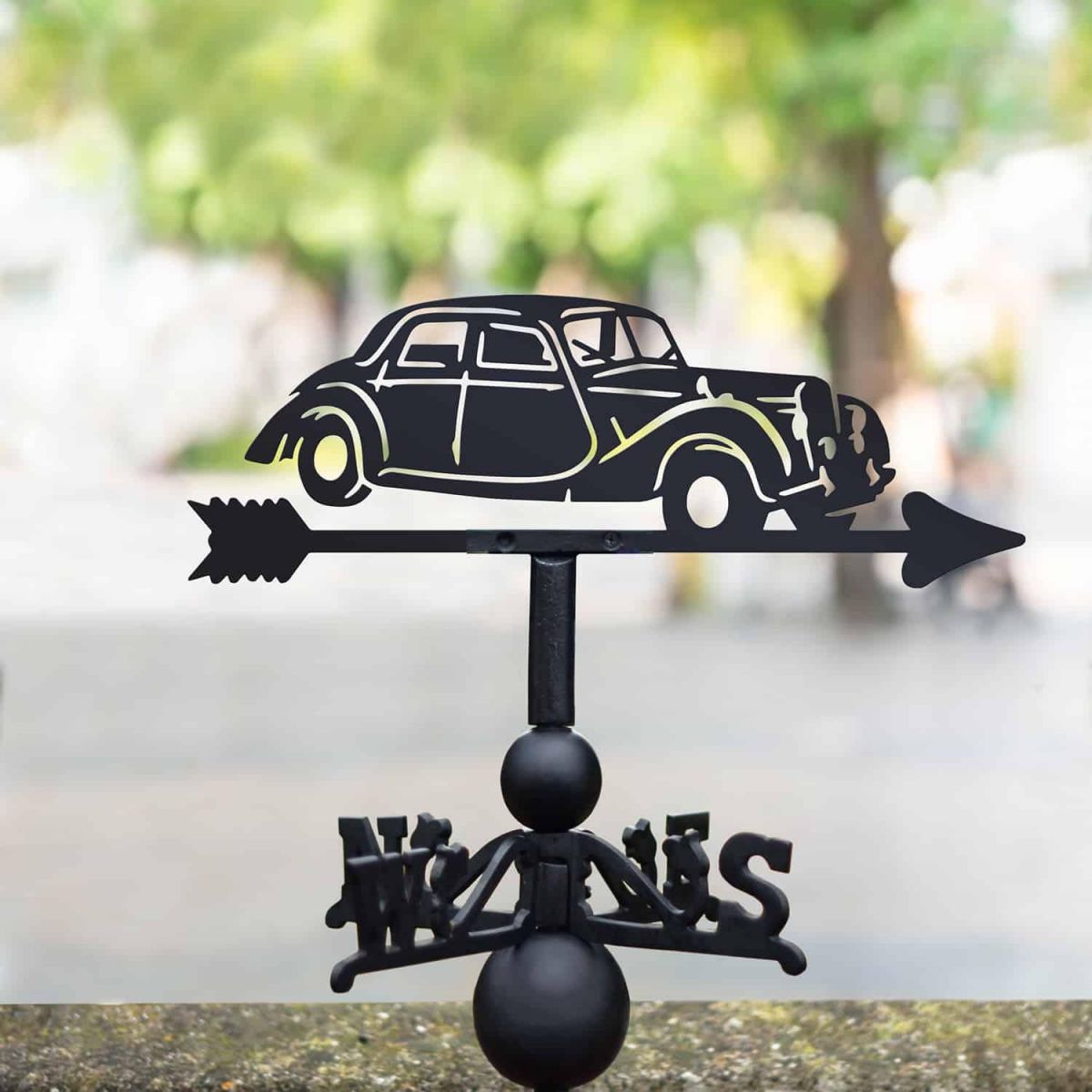 Cast Iron & Steel Weathervane with 1952 Riley RM Topper