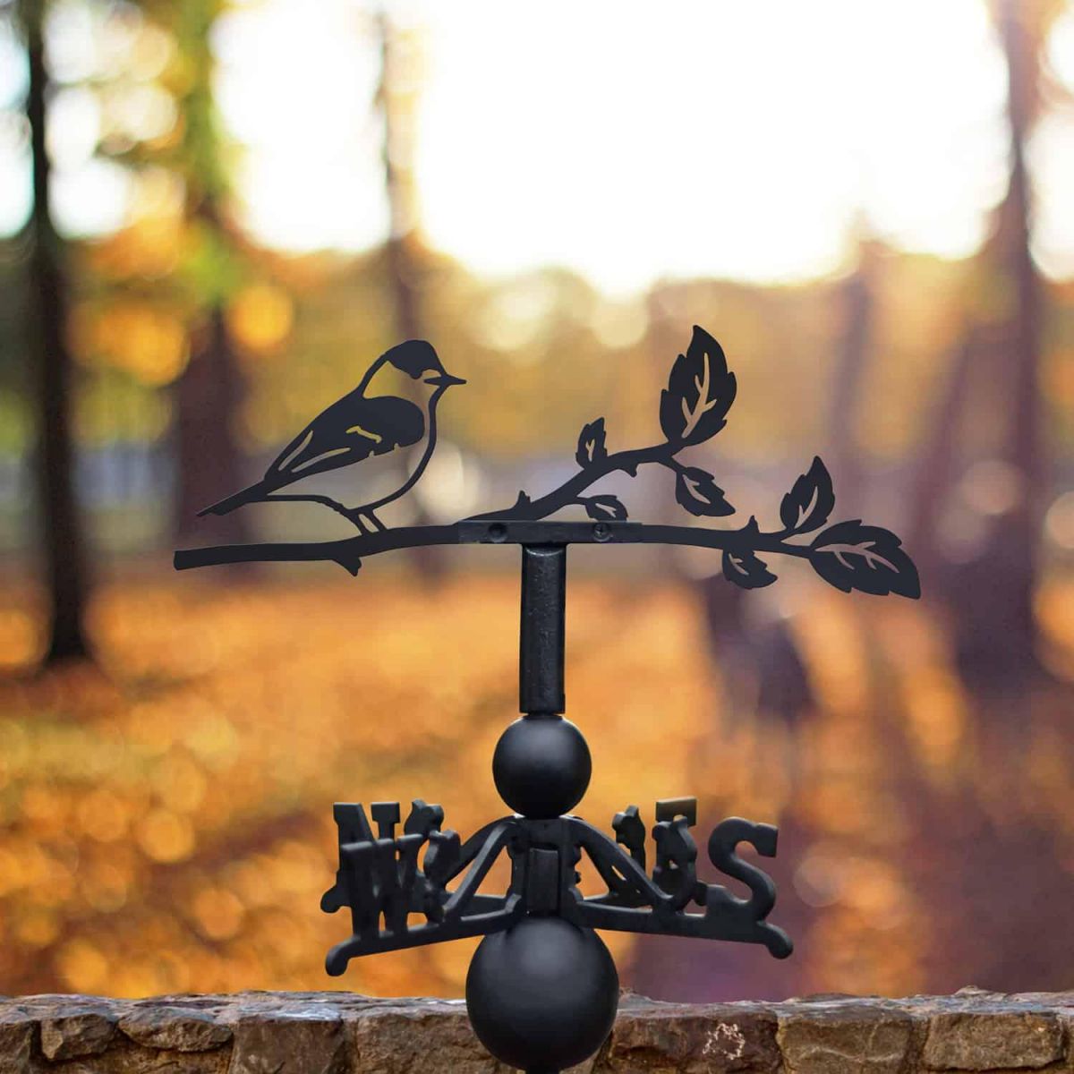 Cast Iron & Steel Weathervane with Blackcap Topper