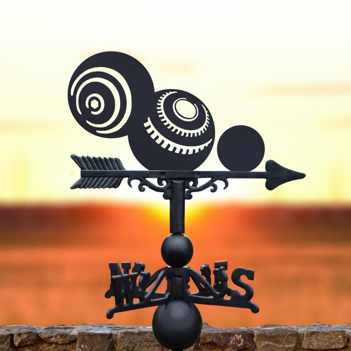 Cast iron & Steel Weathervane with Bowls Motif Cast iron & Steel Weathervane with Bowls Motif