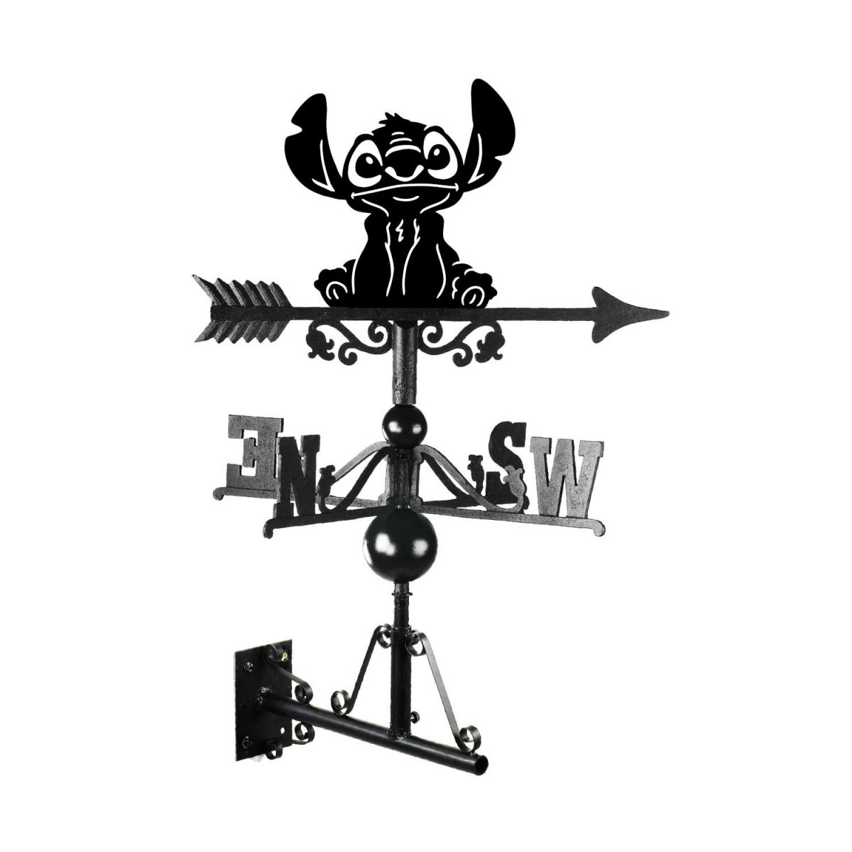 Mounted Cast Iron & Steel Cartoon Koala Monster Weathervane