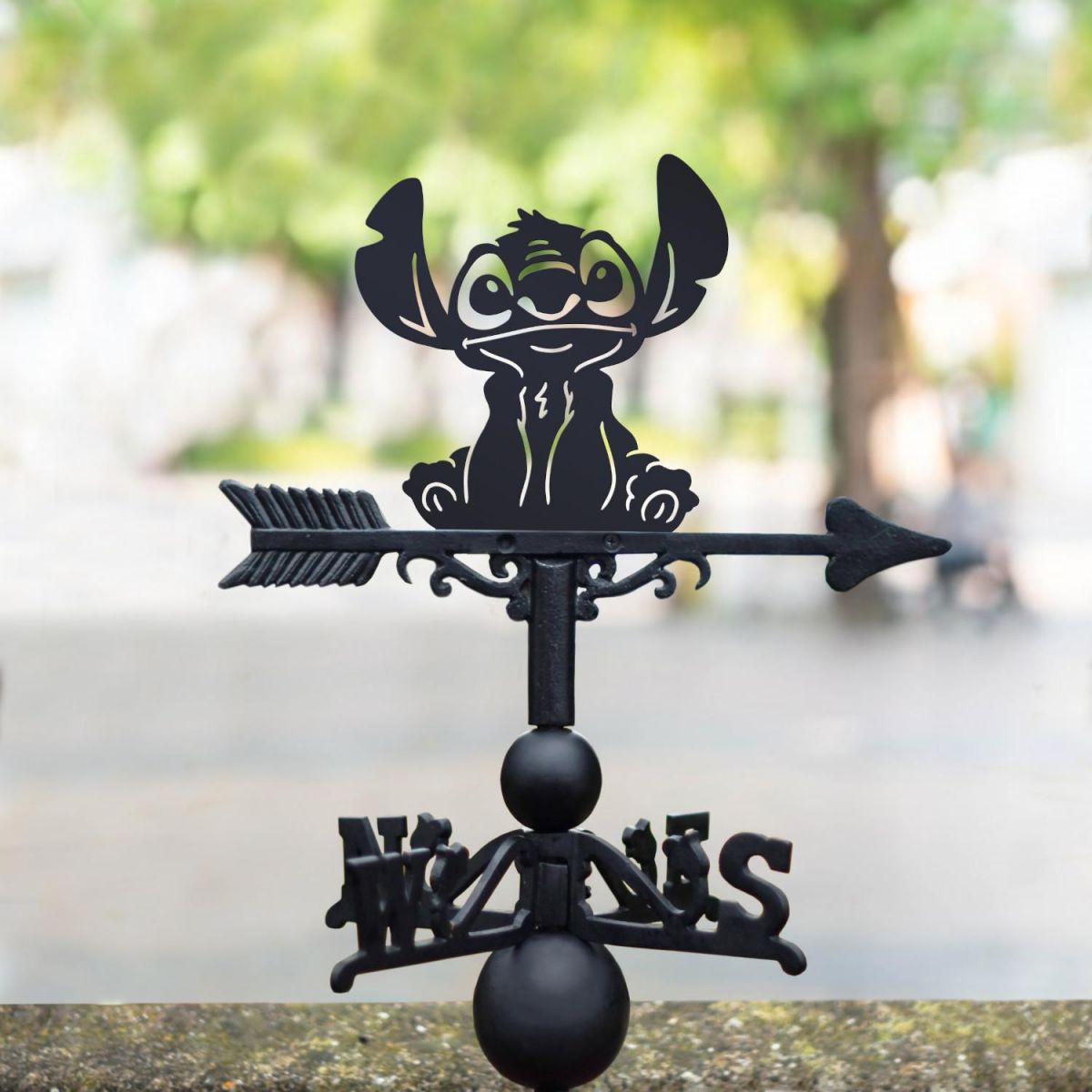 Cast Iron & Steel Weathervane with Cartoon Koala Monster Motif