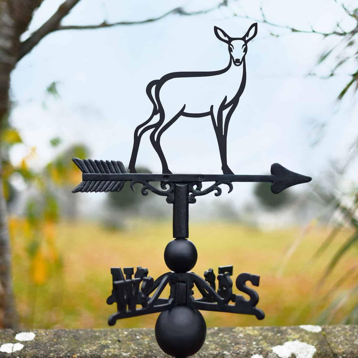 Cast Iron & Steel Contemporary Doe Weathervane