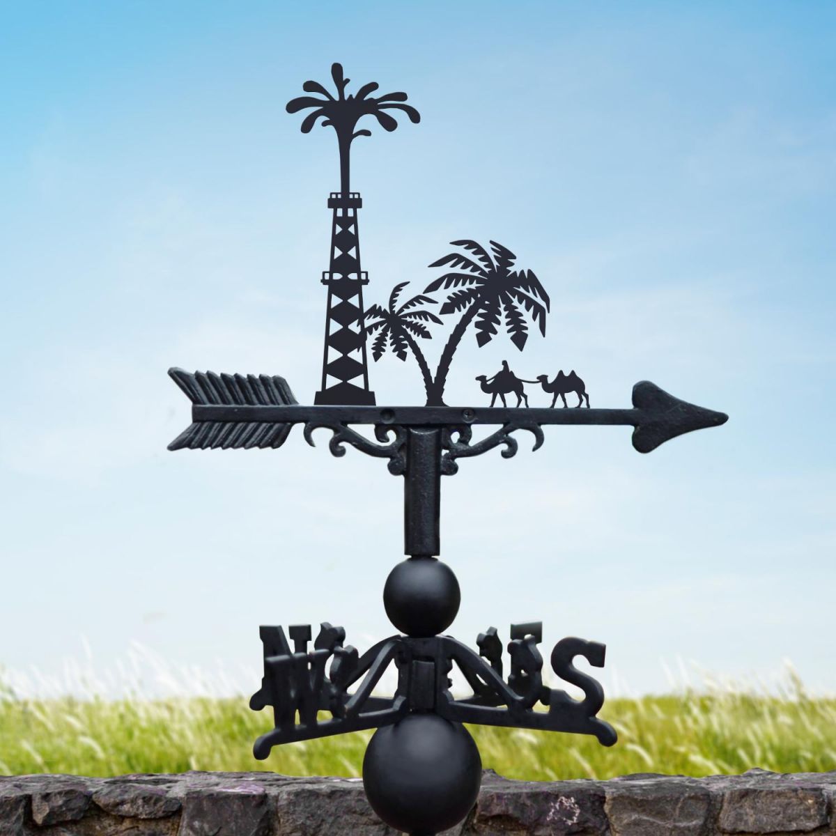 Weathervane with Desert Landscape Motif