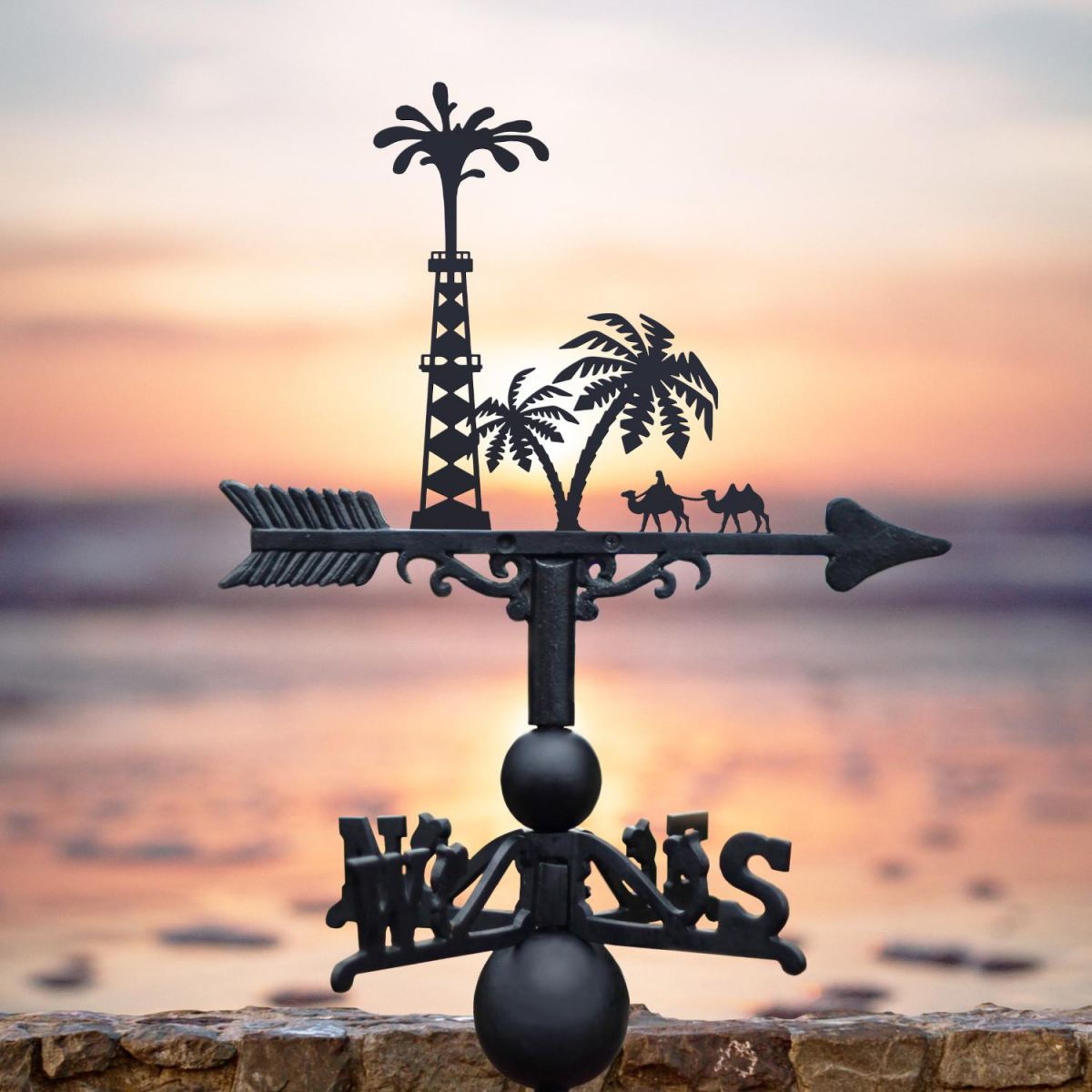 Weathervane with Desert Landscape Topper