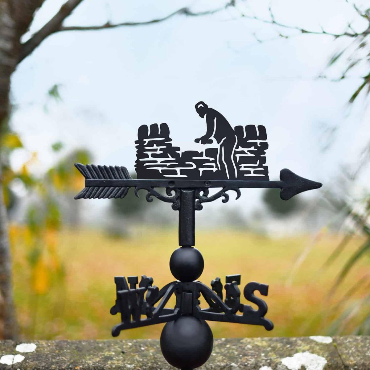 Cast Iron & Steel Dry Stone Waller Weathervane