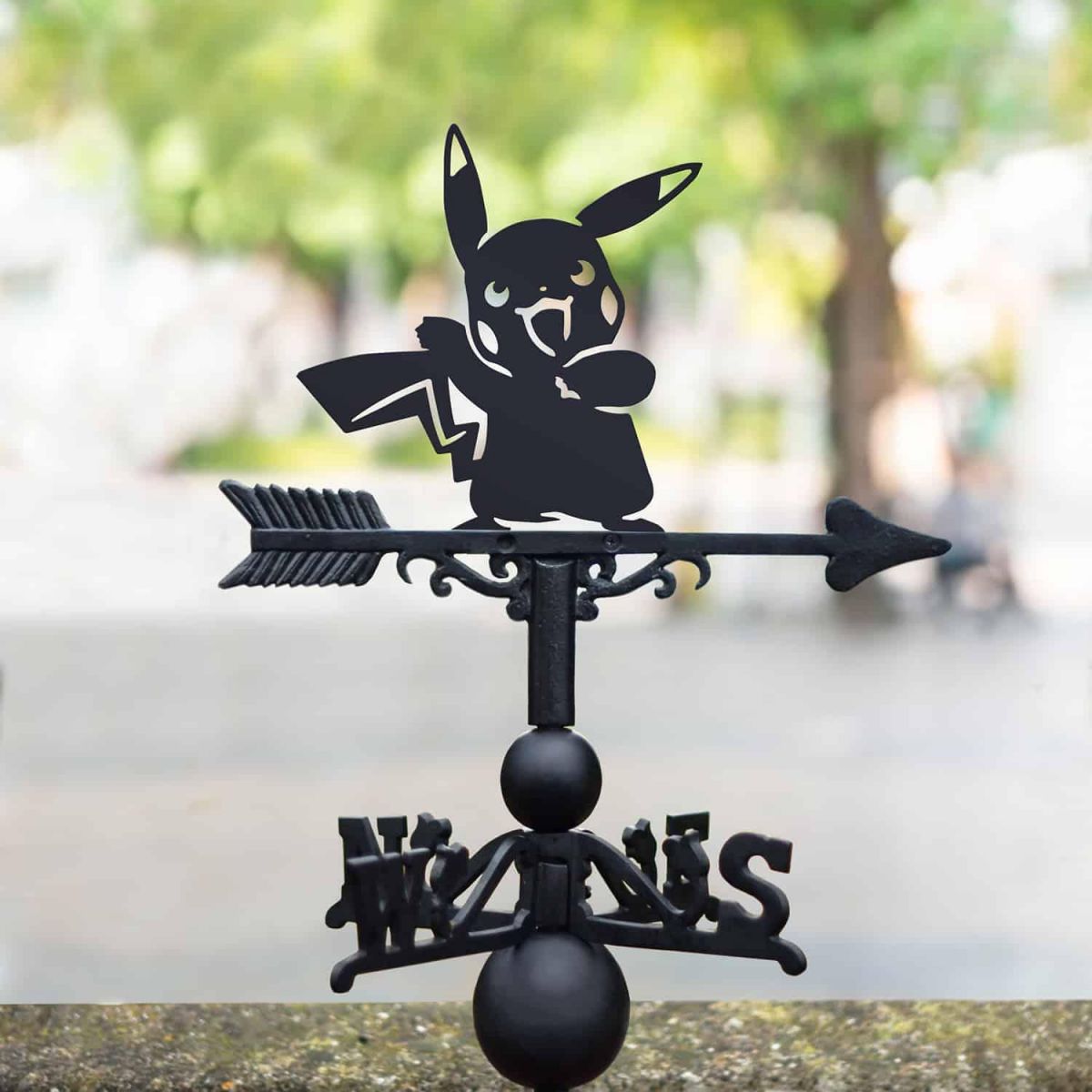 Cast Iron & Steel Weathervane with First Evolution Yellow Electric Character Motif