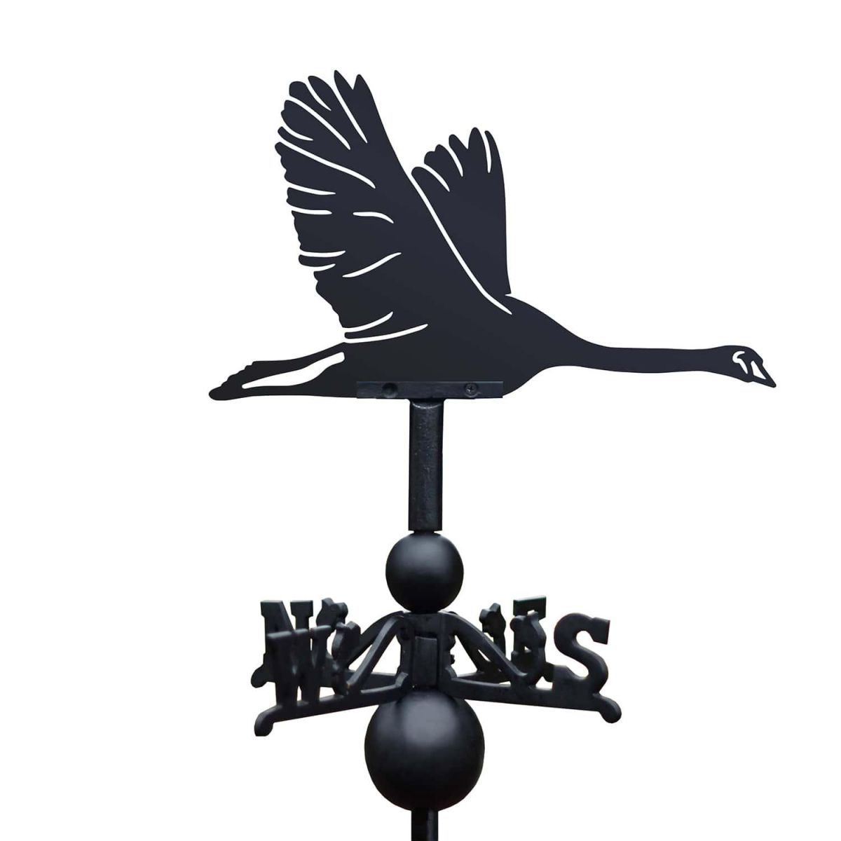 Close-Up of Cast Iron & Steel Flying Swan Weathervane