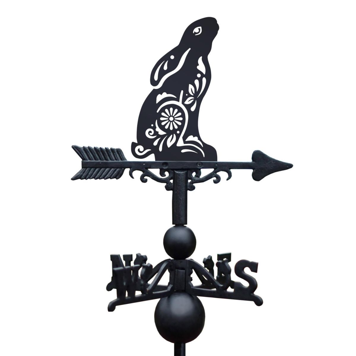 Close-Up of Gazing Hare "Floral Twist" Topper