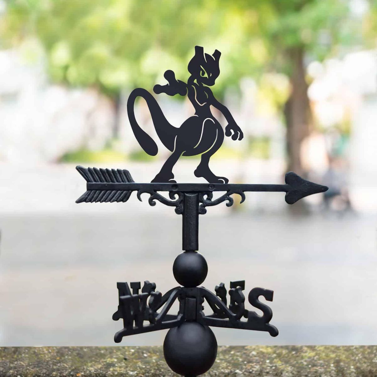 Cast Iron & Steel Weathervane with Generation I Legendary Psychic Character Topper